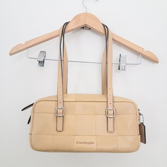 Coach Coachtopia Alter/Ego Satchel Bag Checkerboard Upcrafted Leather - Picture 1 of 10